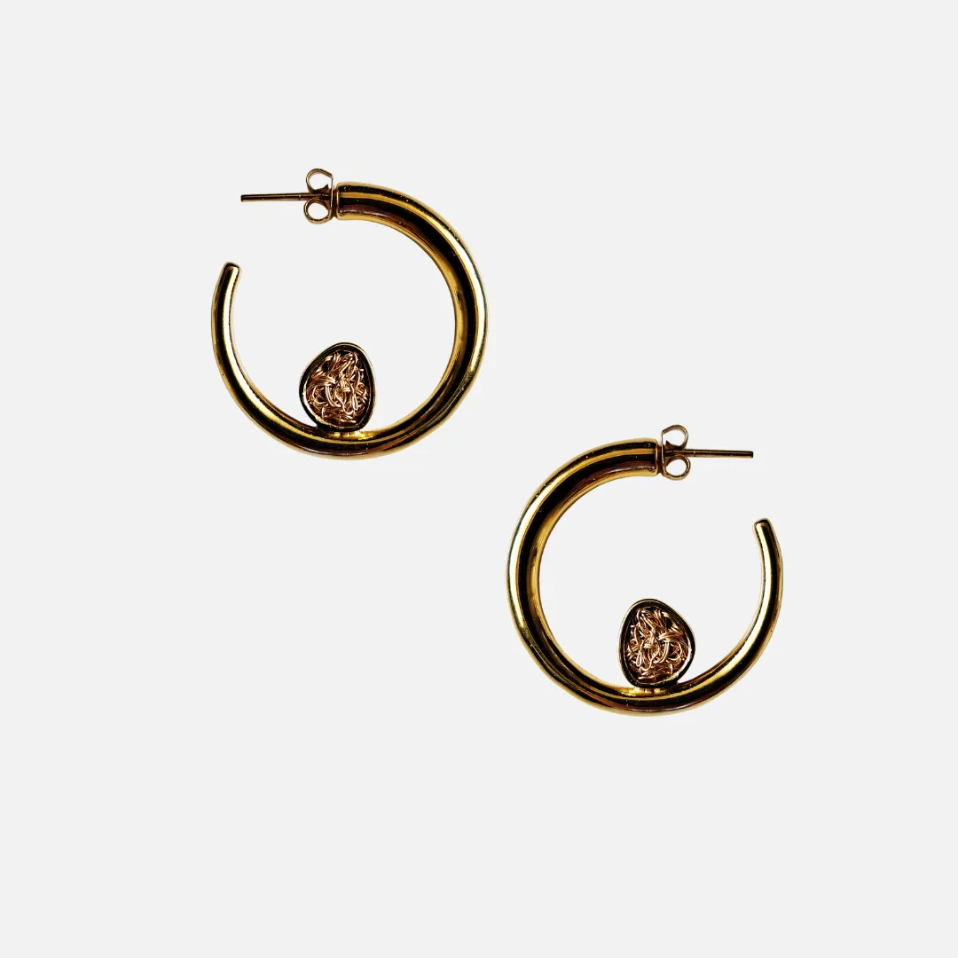 Knot Hoop Earrings sold by Folklore Shop