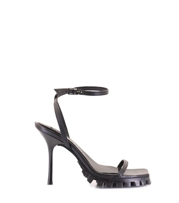 Sleek Black Strappy Heels Fresh sold by Folklore Shop