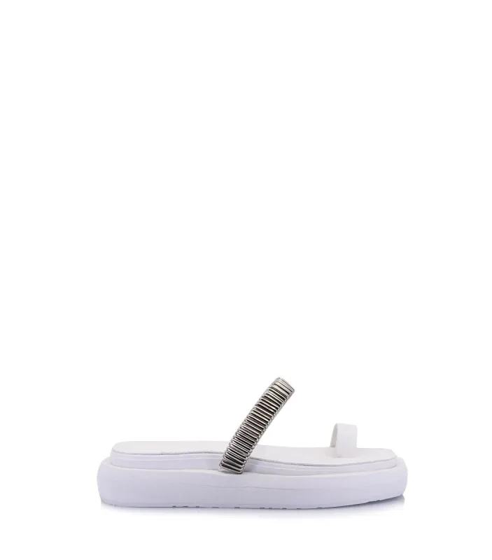 Elevated White Eco-Friendly Sandals Comfy sold by Folklore Shop