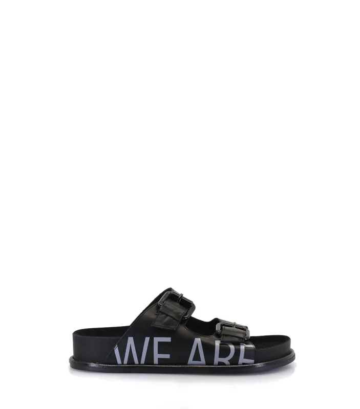 Stylish Black Birk Leather Sandals Minty sold by Folklore Shop