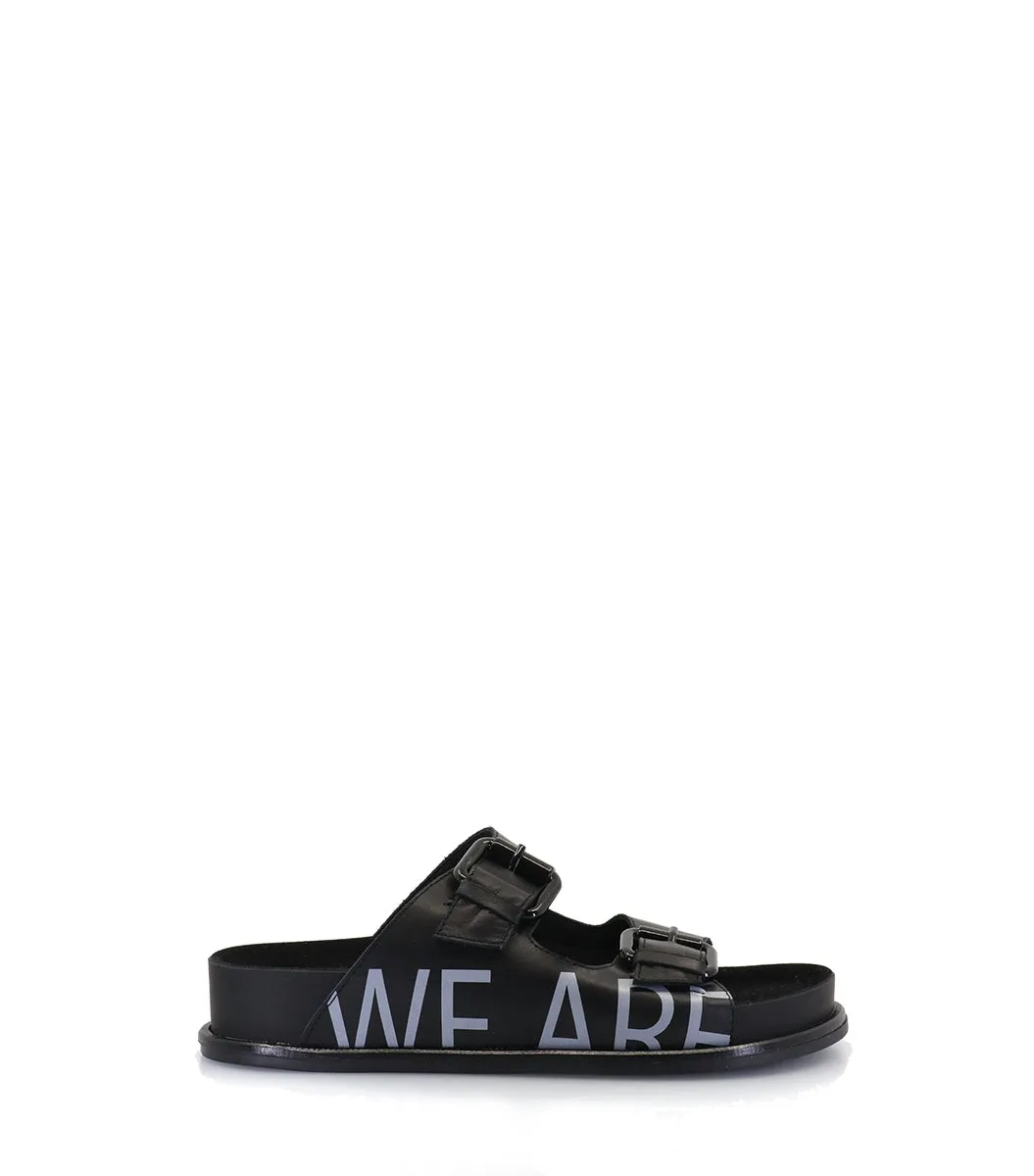 Stylish Black Birk Leather Sandals Minty sold by Folklore Shop