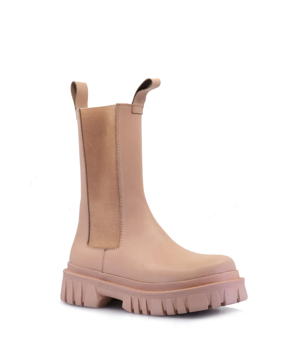 Nude Leather Chelsea Booties for Effortless Style Paran sold by Folklore Shop product image thumbnail 2