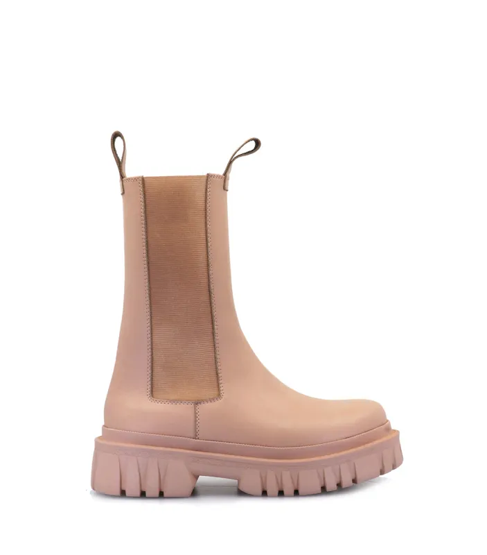 Nude Leather Chelsea Booties for Effortless Style Paran sold by Folklore Shop