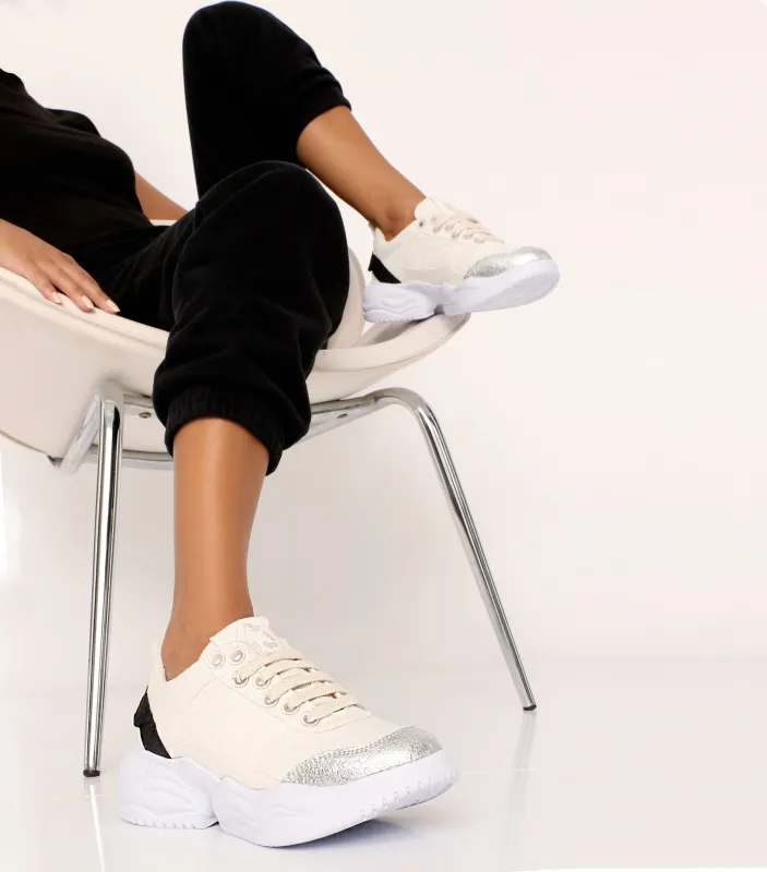 Eco-Friendly Silver Sneakers Air sold by Folklore Shop