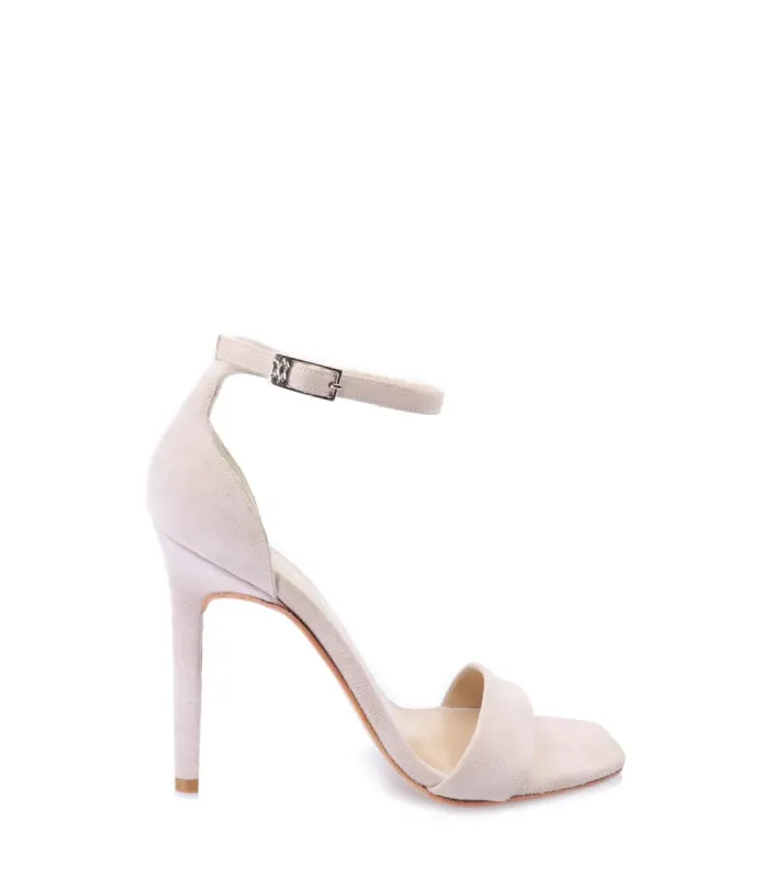 Elegant Suede Heeled Sandals Bar10 sold by Folklore Shop