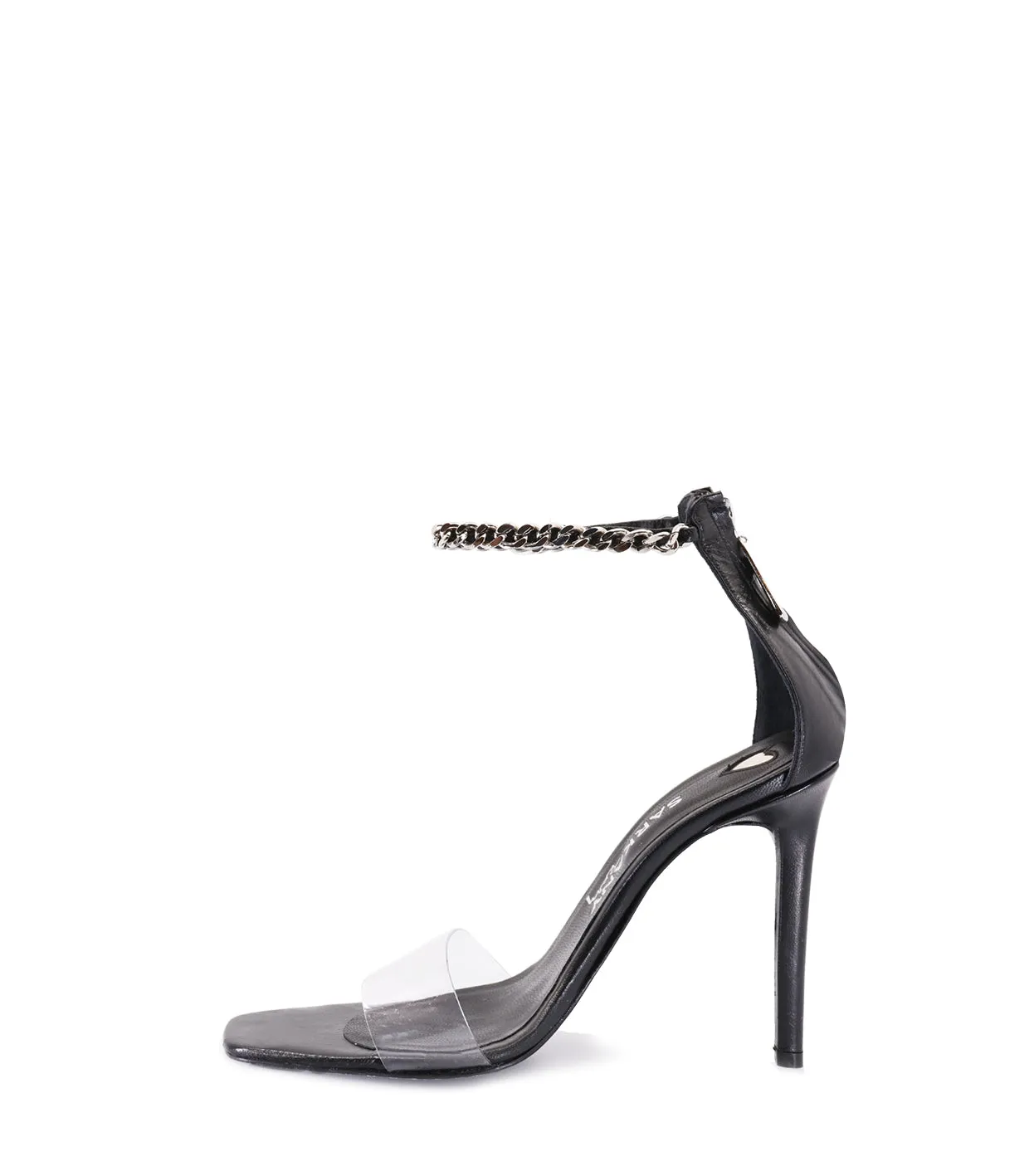 Chic Black Heeled Sandals with Chain Bracelet Ginebra sold by Folklore Shop product image thumbnail 3