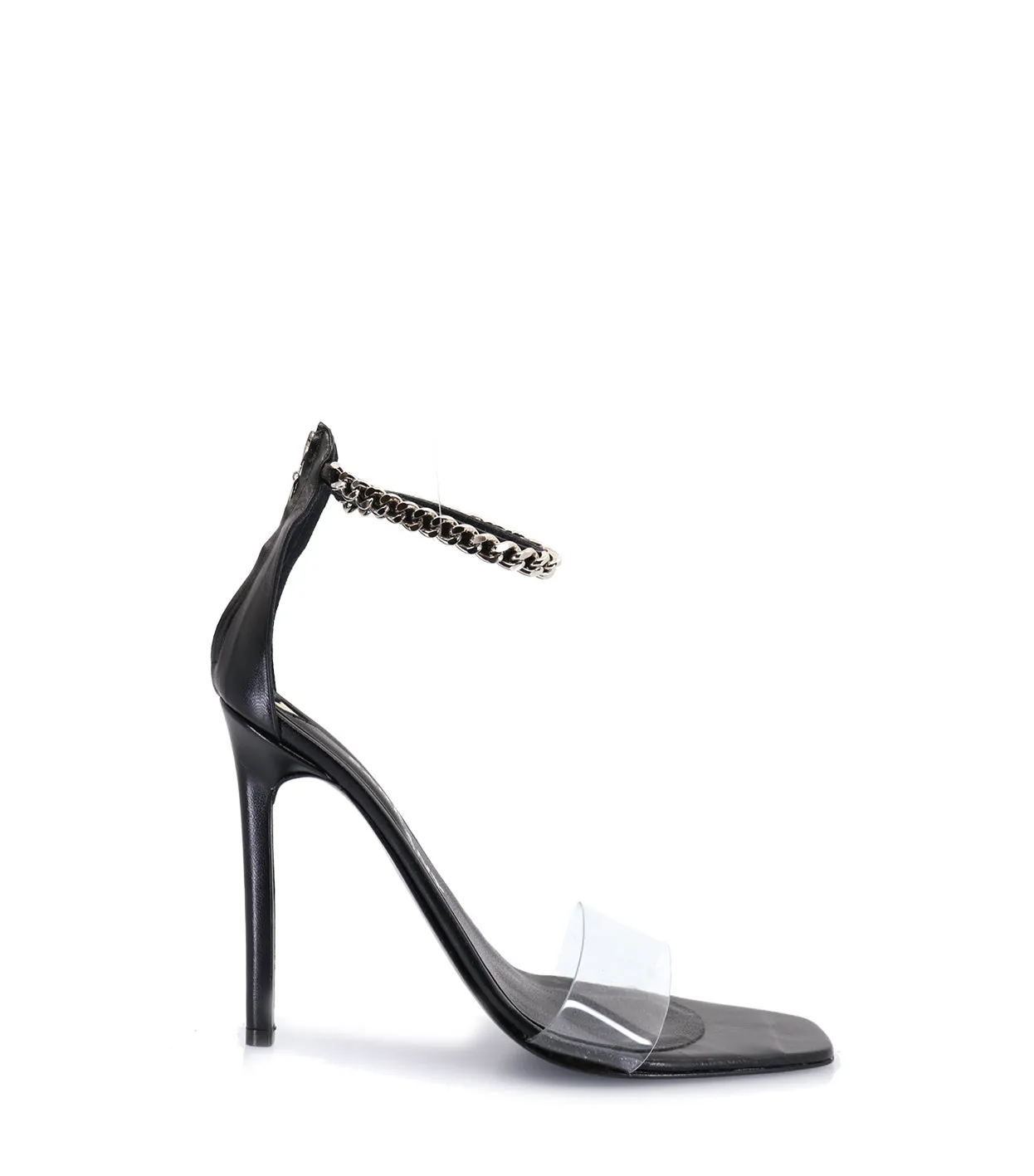Chic Black Heeled Sandals with Chain Bracelet Ginebra sold by Folklore Shop