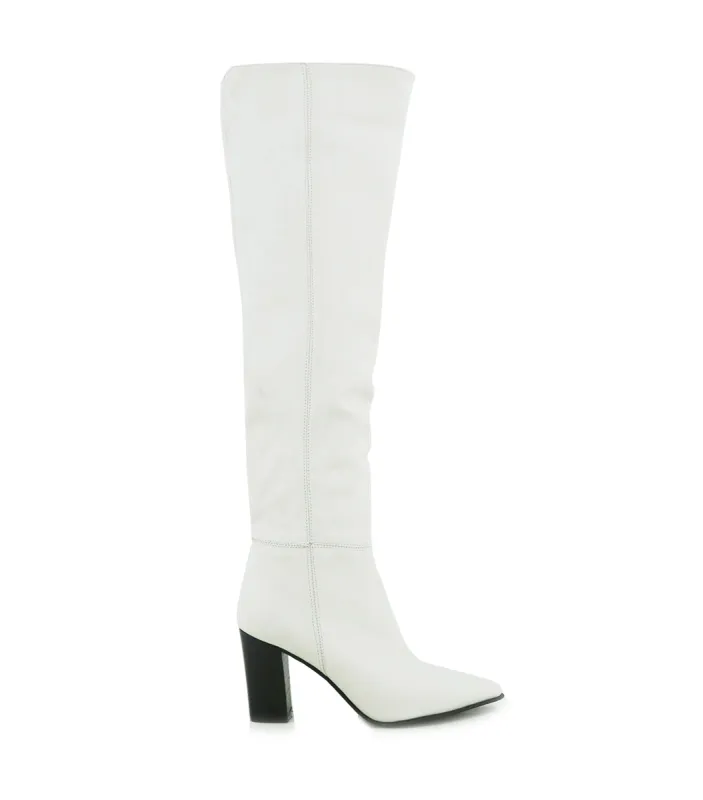 Chic White High-Top Boots Nasha sold by Folklore Shop