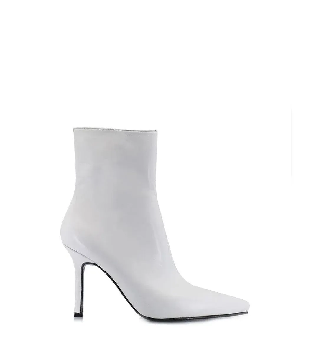 Chic White Leather Booties Kurt sold by Folklore Shop product image thumbnail 2