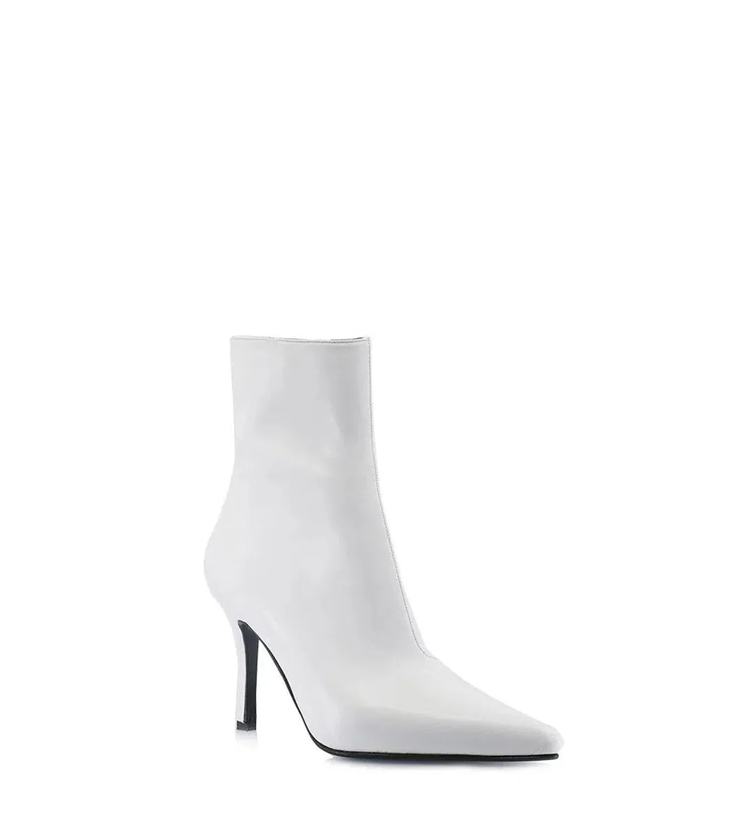 Chic White Leather Booties Kurt sold by Folklore Shop product image thumbnail 3