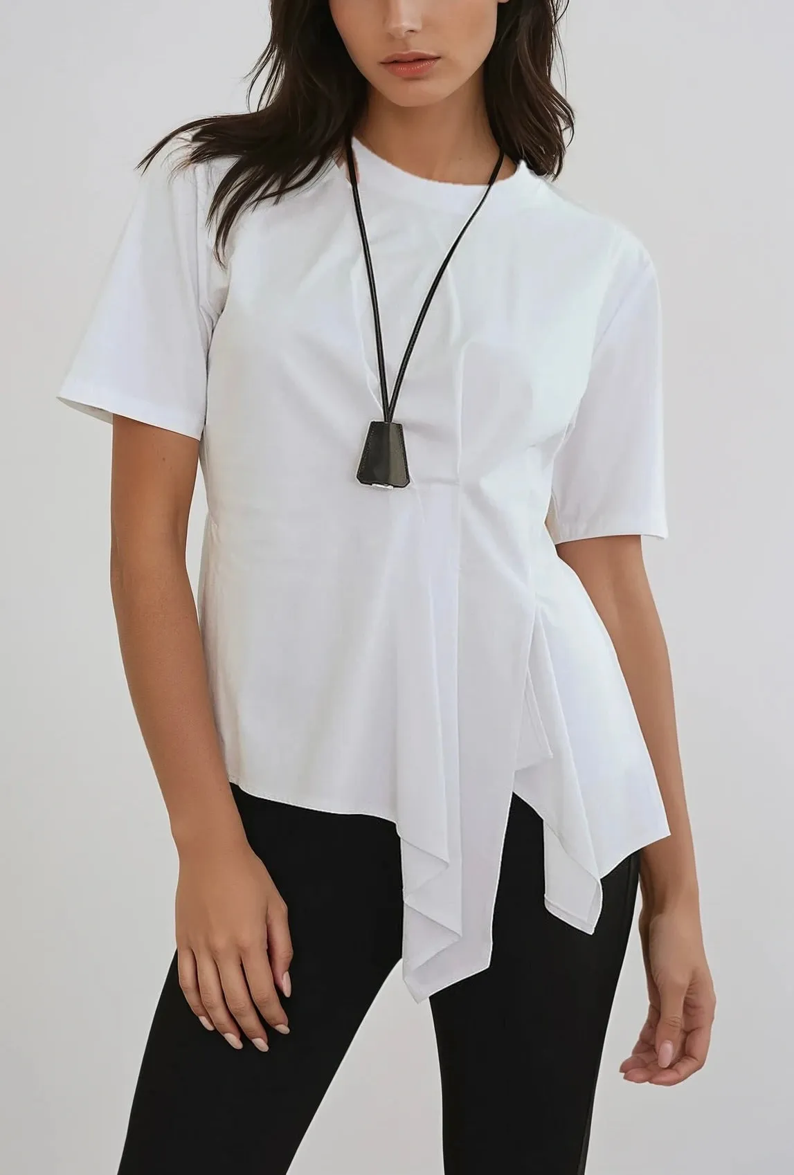 Élise Asymmetric Drape Top sold by Folklore Shop