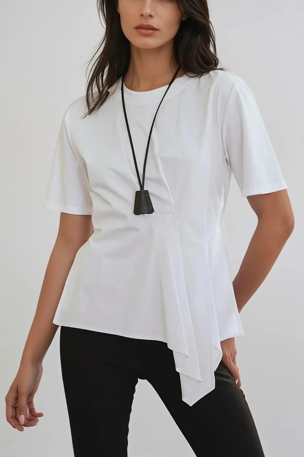 Élise Asymmetric Drape Top sold by Folklore Shop product image thumbnail 3