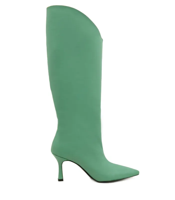 Misha Ecological Leather High Heeled Boots sold by Folklore Shop