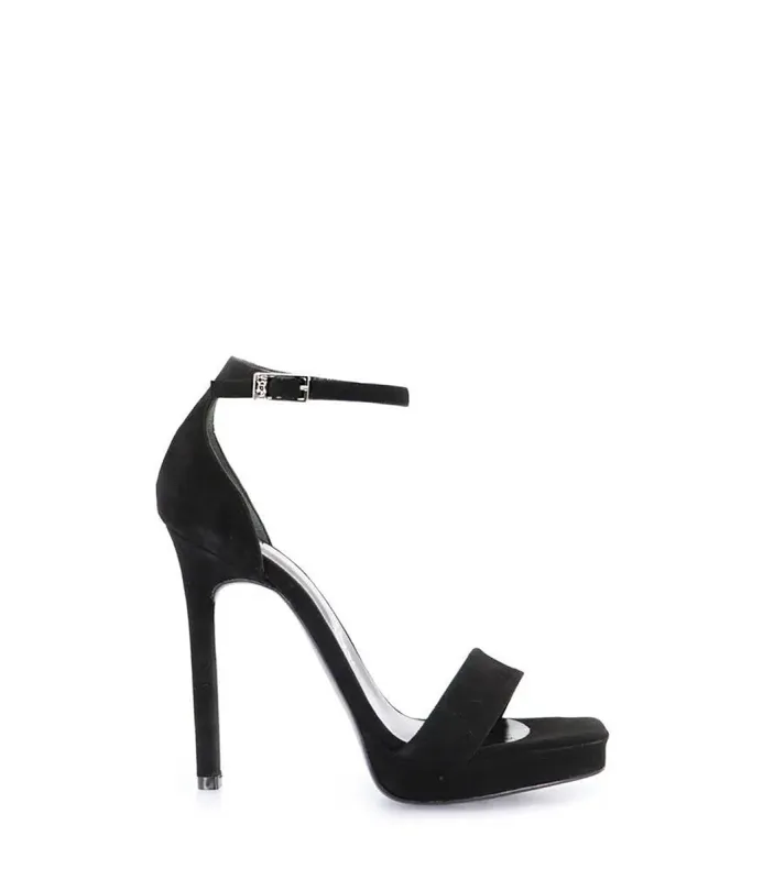 Elegant Black Suede Platform Sandals Barbi sold by Folklore Shop