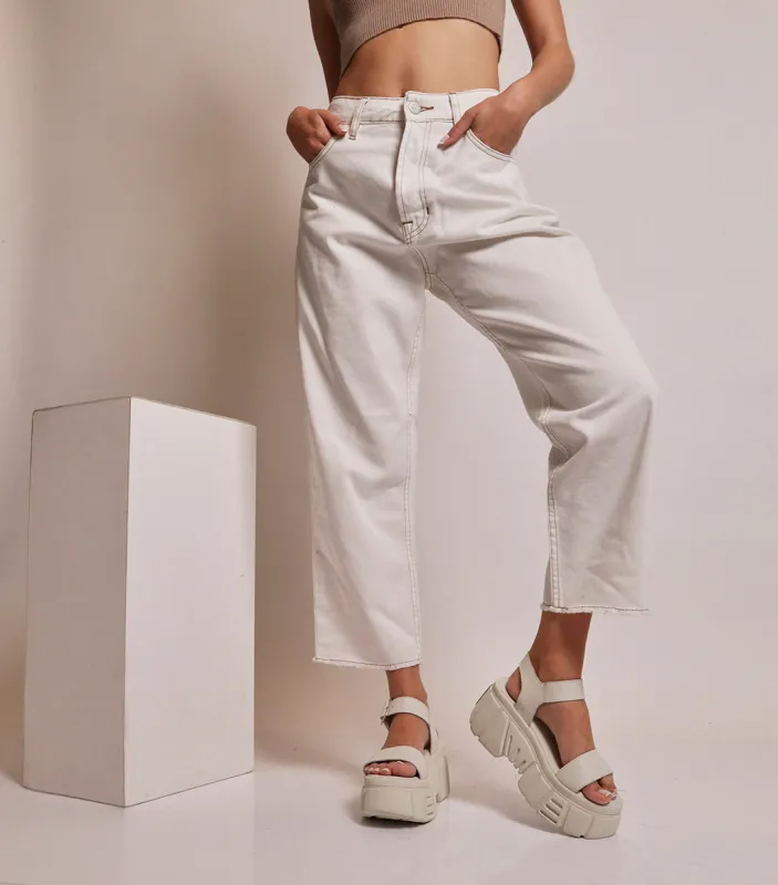 Stylish White Platform Sandals Jochu sold by Folklore Shop