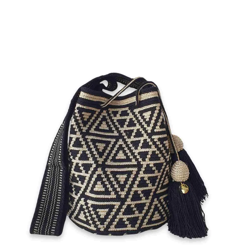 Estrella (Gold) Wayuu Bag - Medium sold by Folklore Shop