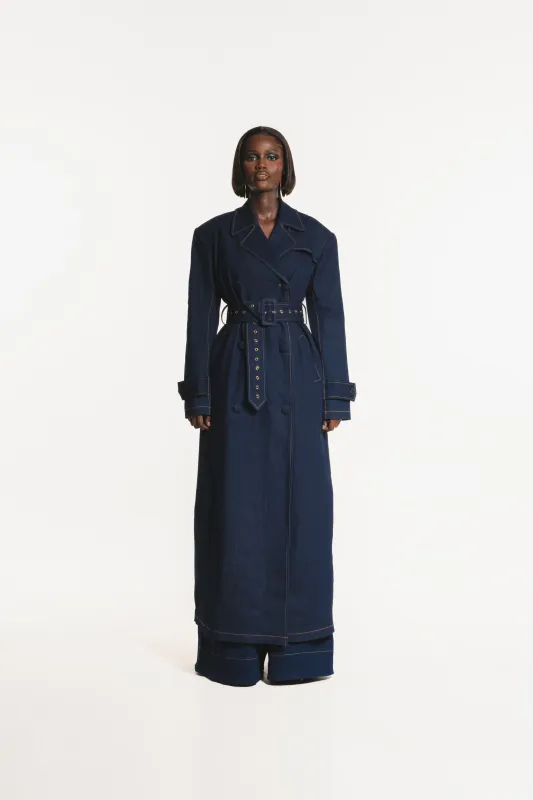 Denim ONO Trench jacket sold by Folklore Shop