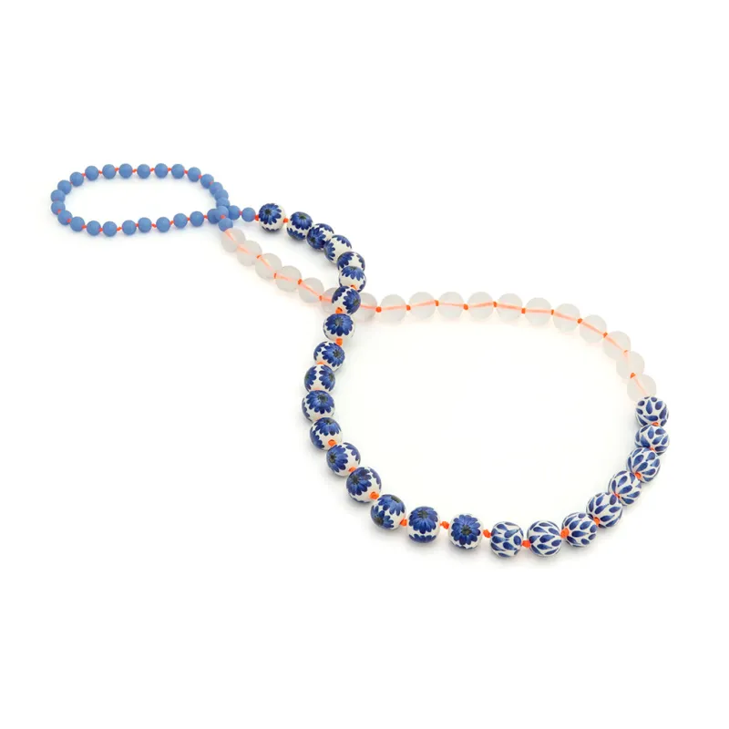 CARMEN Mini Ceramic Crystal Sphere Necklace sold by Folklore Shop