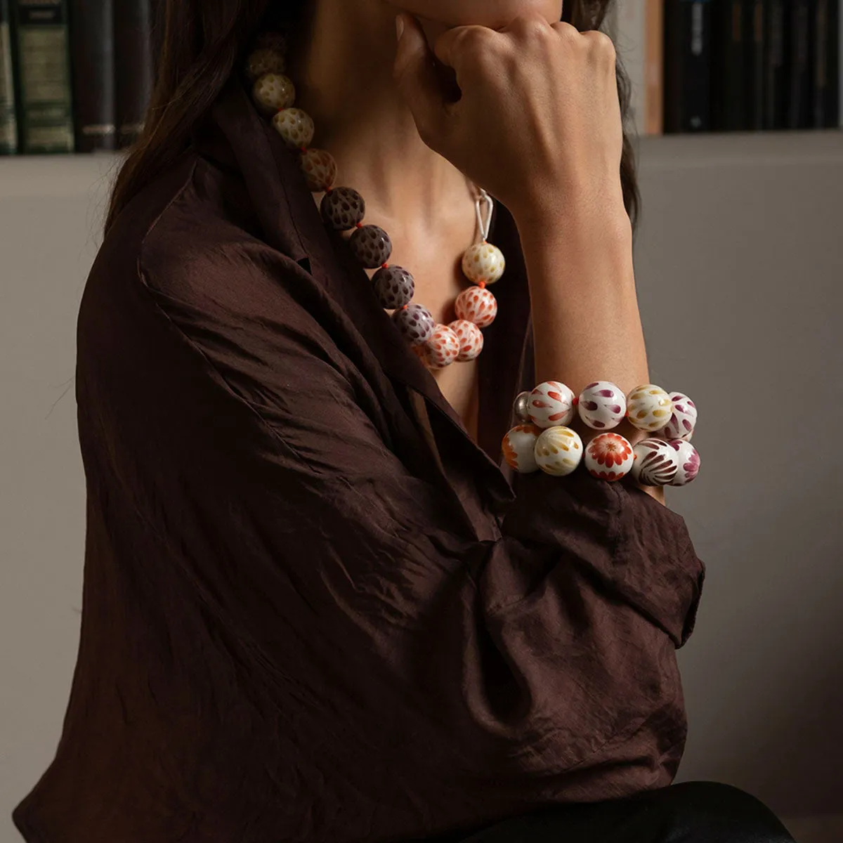 CARMEN Artisan Ceramic & Crystal Bracelet sold by Folklore Shop product image thumbnail 3