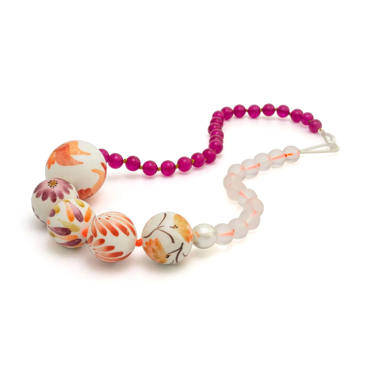 CARMEN Ceramic, Crystal and Silver Spheres Necklace sold by Folklore Shop product image thumbnail 3