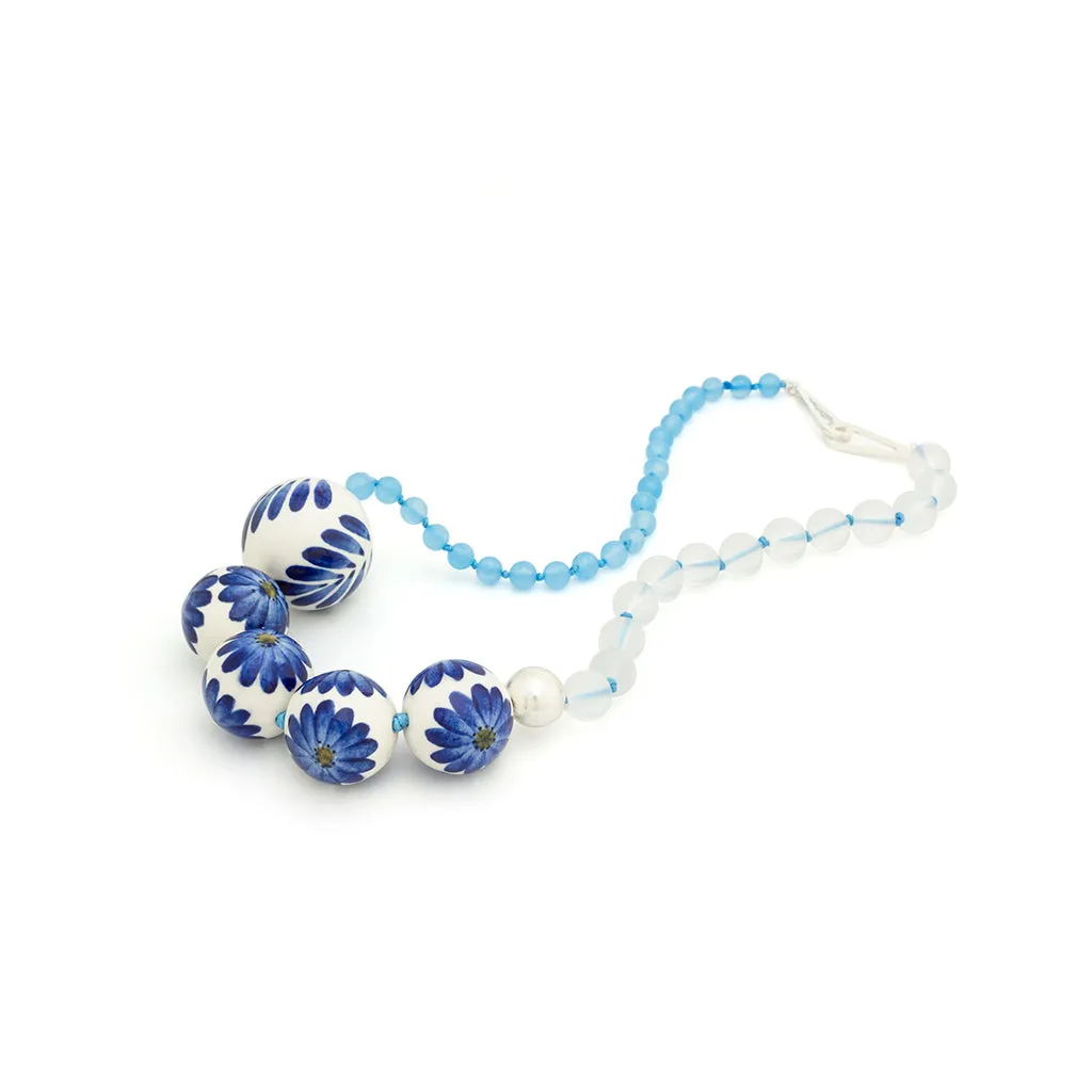 CARMEN Ceramic, Crystal and Silver Spheres Necklace sold by Folklore Shop product image thumbnail 5