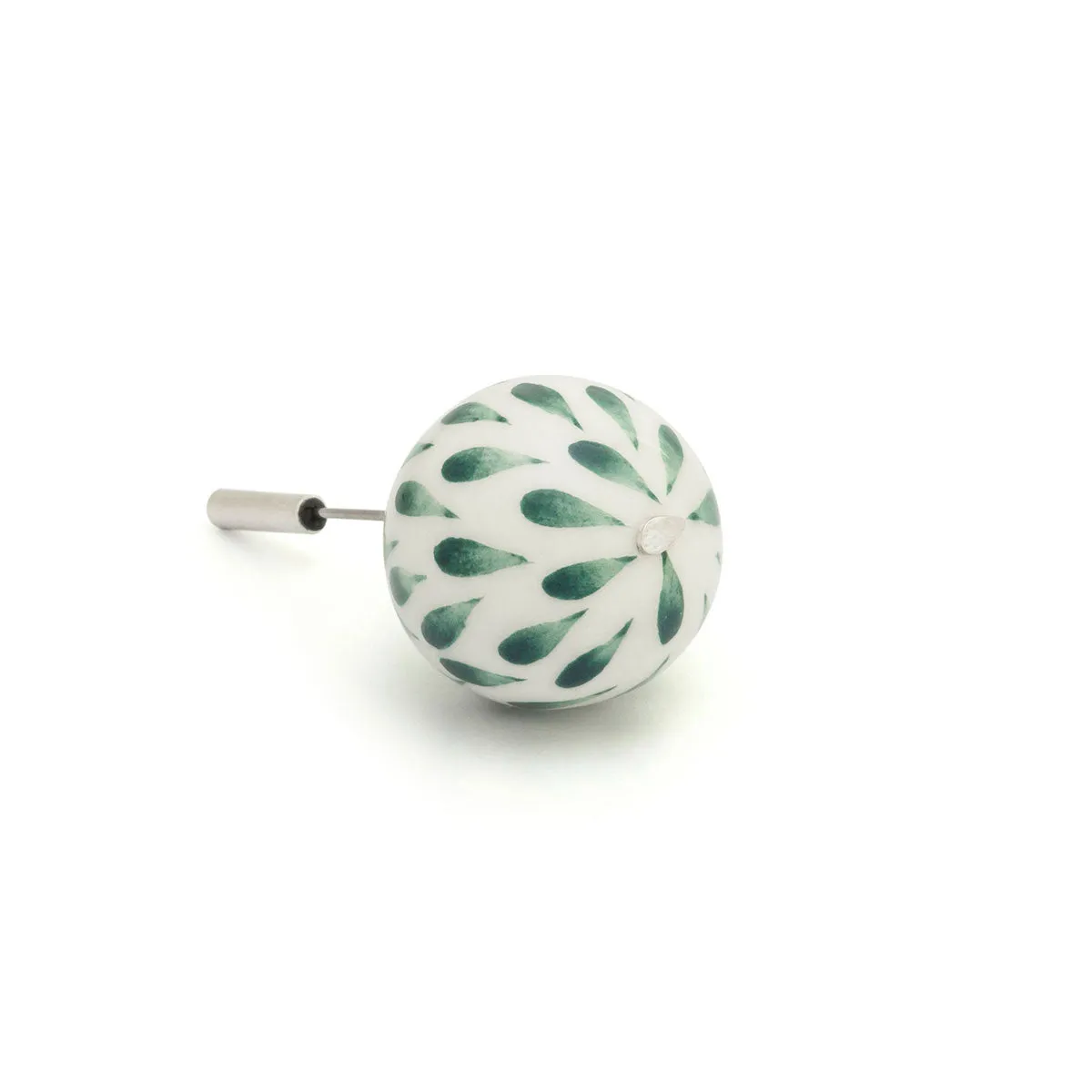 CARMEN Artisan Ceramic Pin with Recycled Silver sold by Folklore Shop product image thumbnail 4