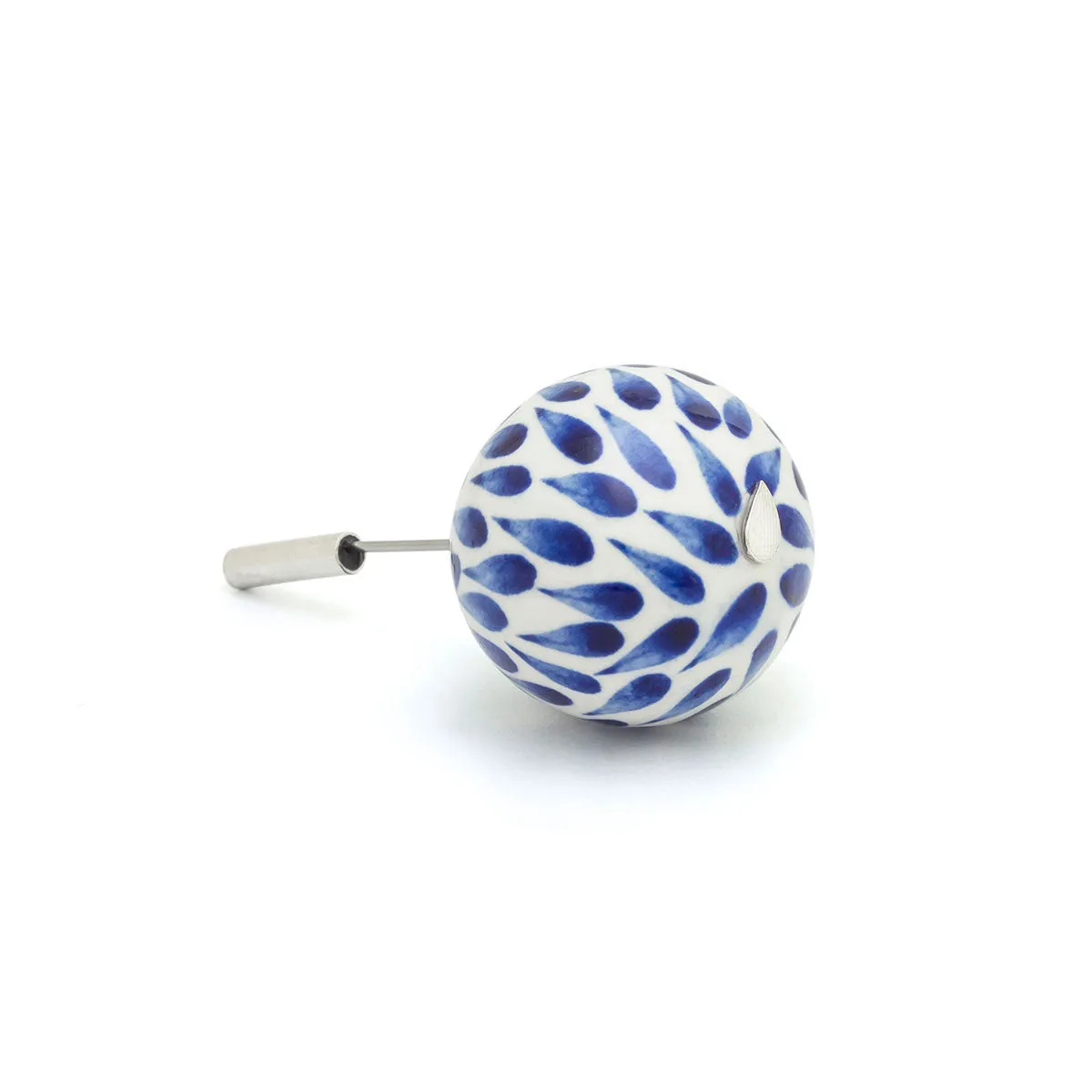 CARMEN Artisan Ceramic Pin with Recycled Silver sold by Folklore Shop product image thumbnail 2