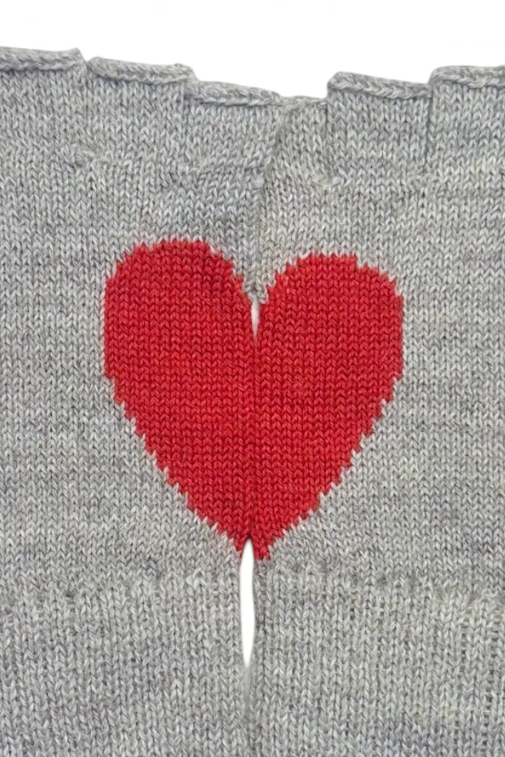 Heart fingerless alpaca gloves sold by Folklore Shop product image thumbnail 4