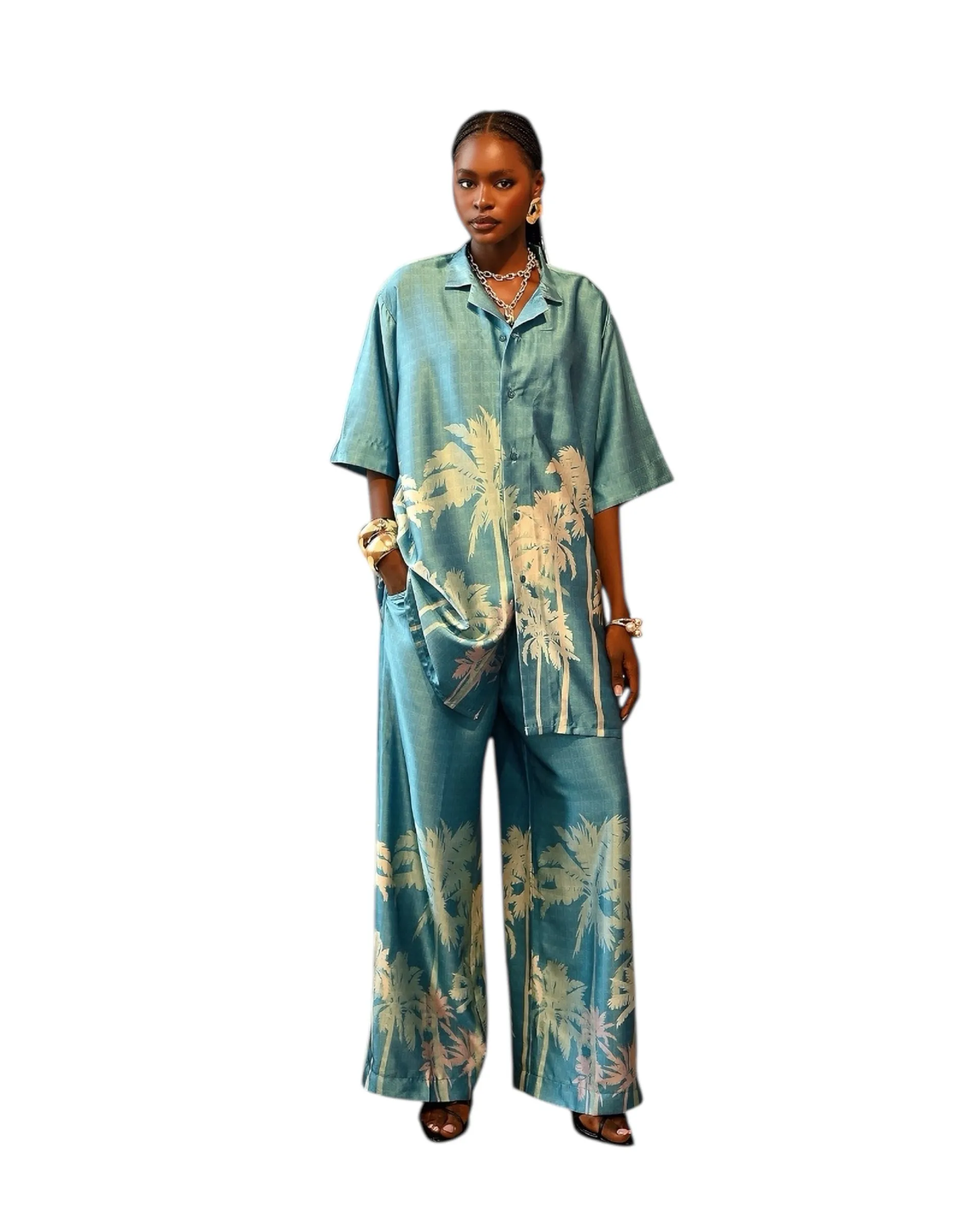 Azure Pants Set sold by Folklore Shop product image thumbnail 2