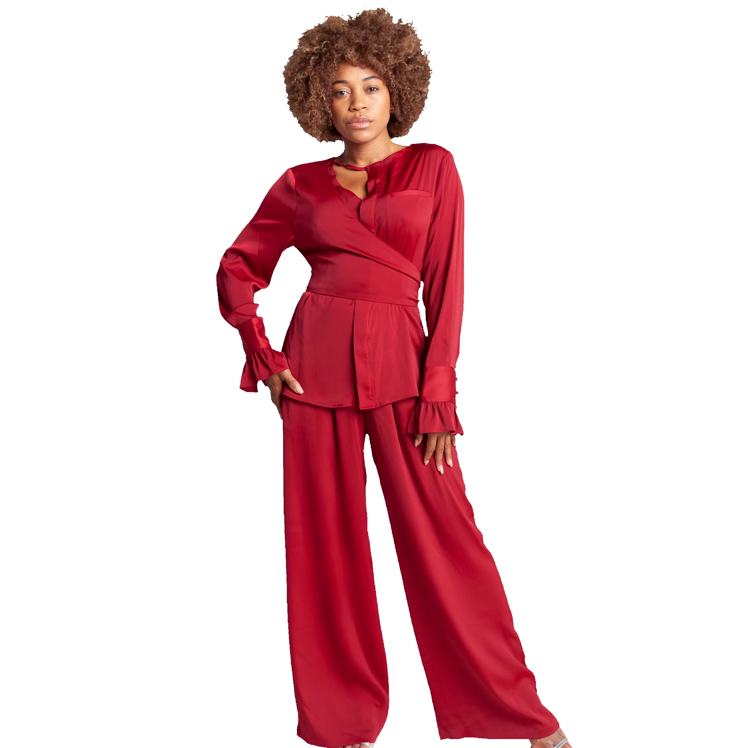 Long Sleeve Wrap Top sold by Folklore Shop