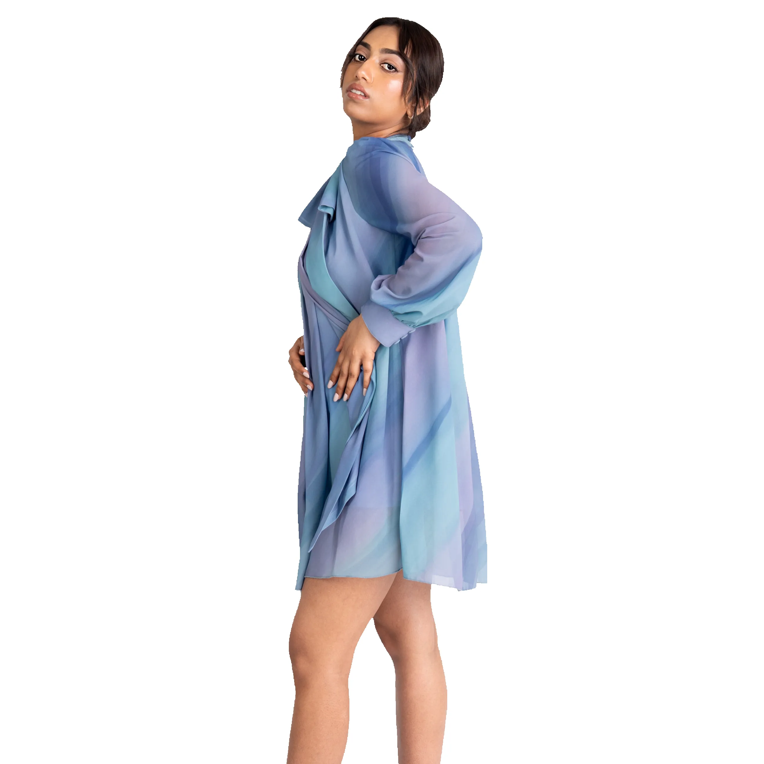 Bow Tie Printed Mini Dress sold by Folklore Shop product image thumbnail 4