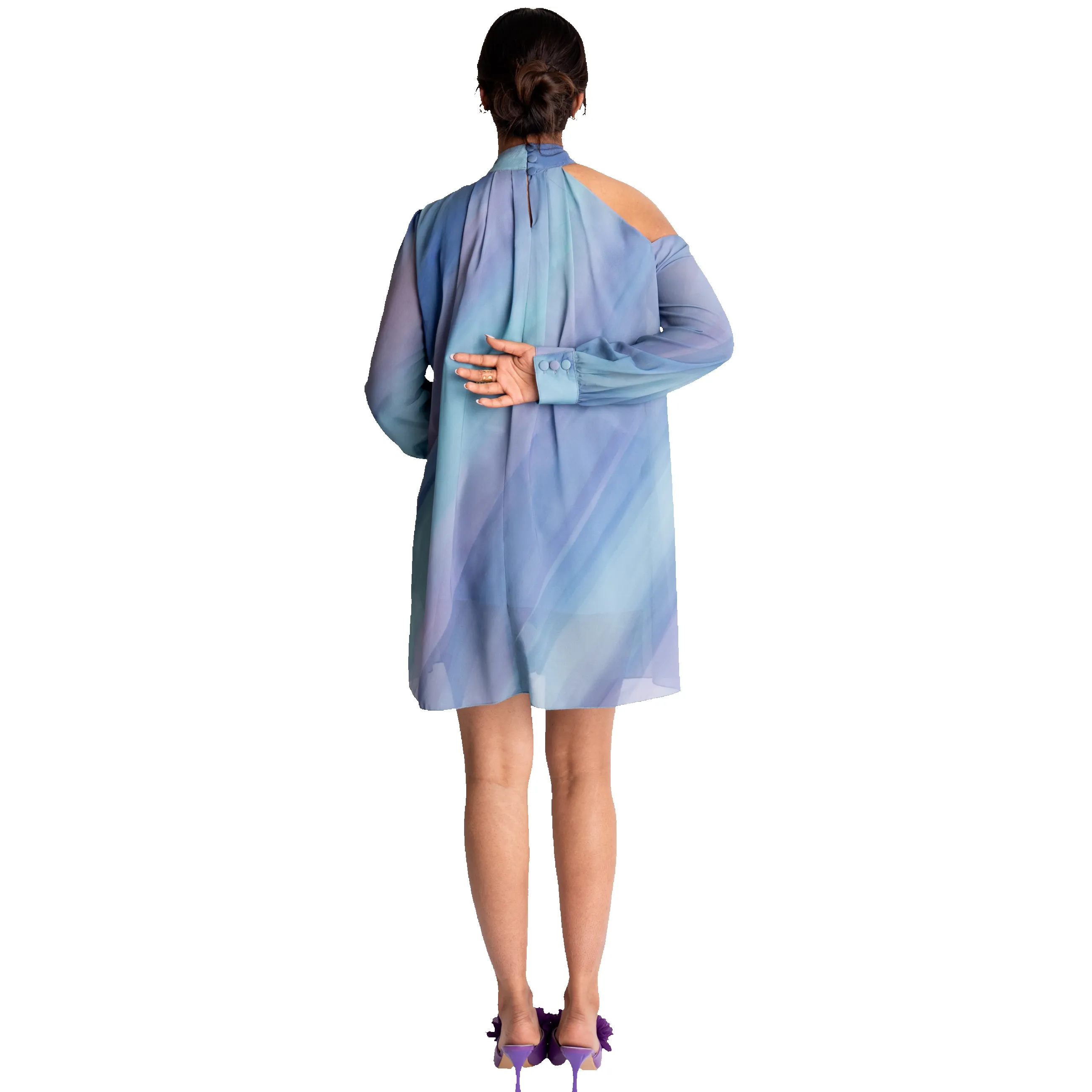 Bow Tie Printed Mini Dress sold by Folklore Shop product image thumbnail 2