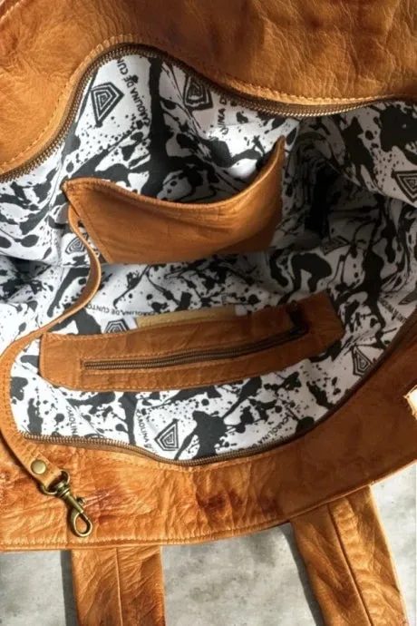 Irena Luxe Terra Artistic Leather Tote Bag sold by Folklore Shop product image thumbnail 5