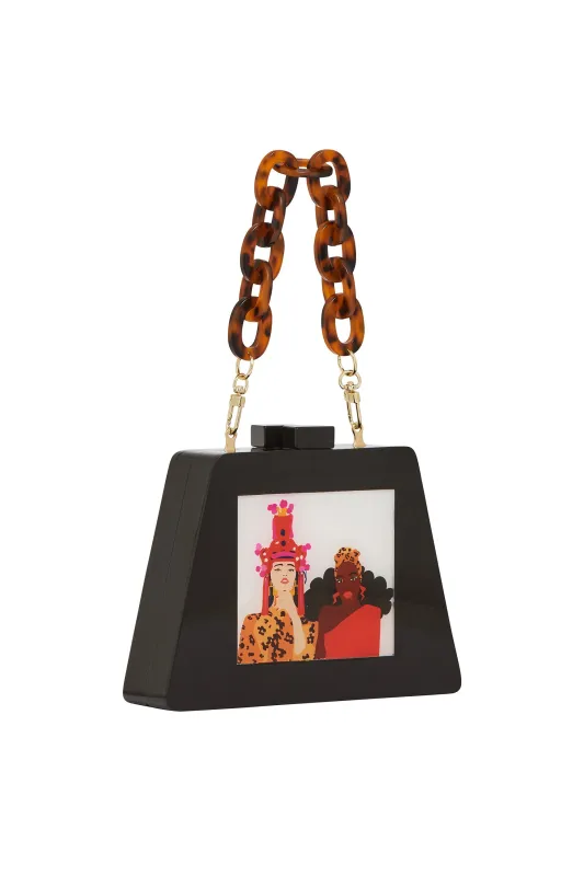 Kiki & Aiko - Acrylic Triangular Box Clutch sold by Folklore Shop