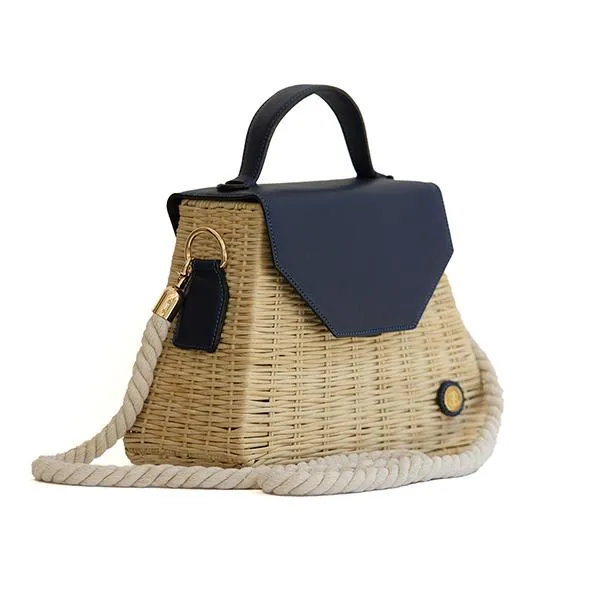 Emma Basket - Blue Top Handle Bag sold by Folklore Shop product image thumbnail 2
