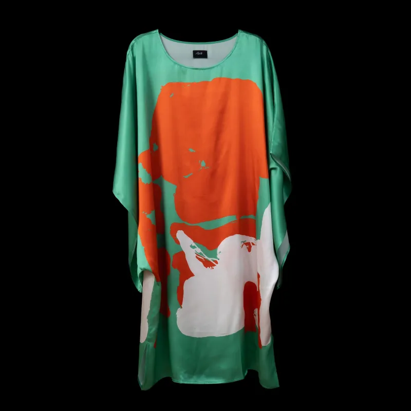 Aqua Orange Organic II Dolman Sleeve Dress sold by Folklore Shop