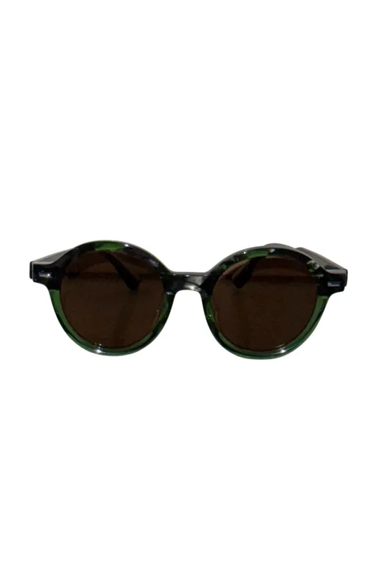 Emerald round 48mm sunglasses sold by Folklore Shop