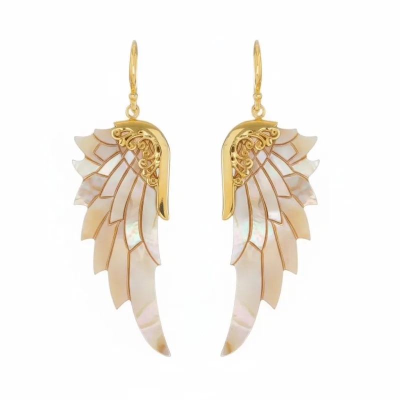 Golden Grace Earrings (Large, Gold) sold by Folklore Shop
