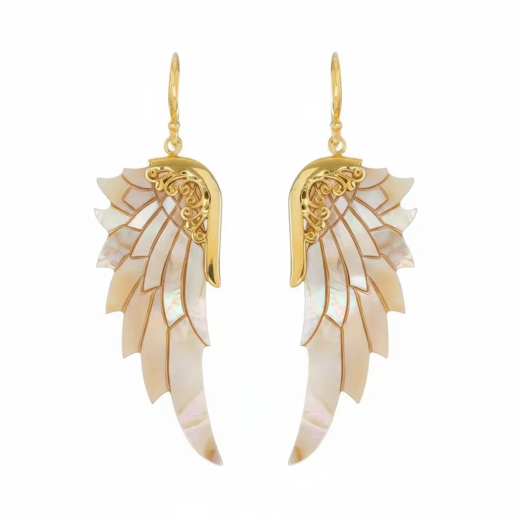 Golden Grace Earrings (Large, Gold) sold by Folklore Shop