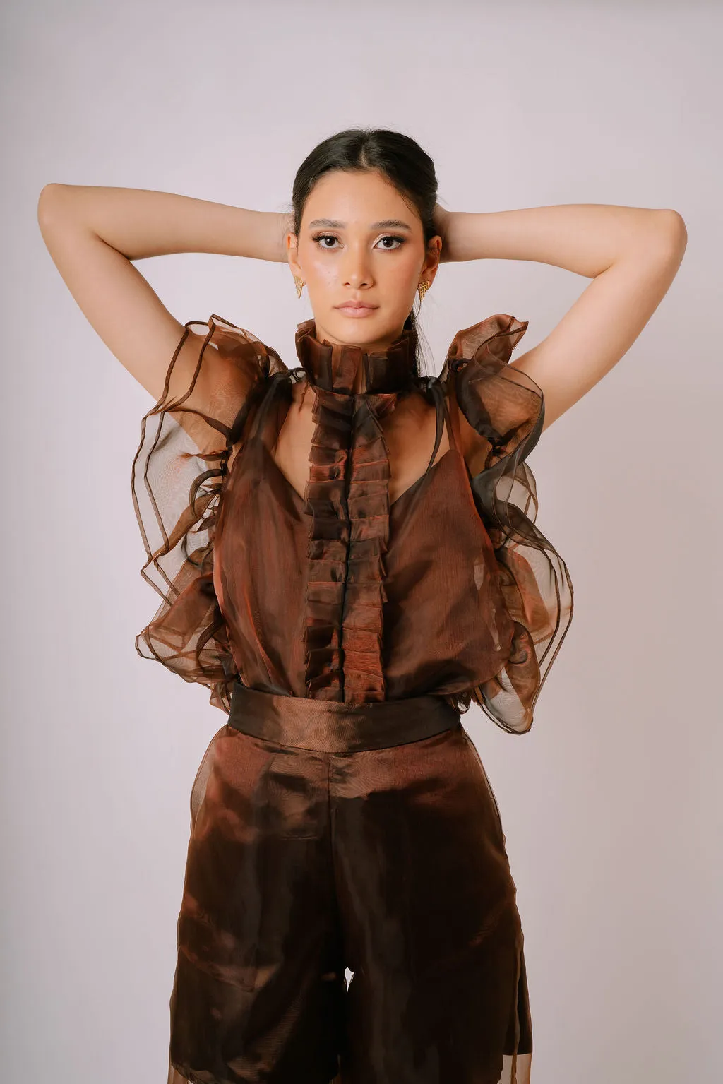 Organza Ruffle Sheer Top sold by Folklore Shop product image thumbnail 2