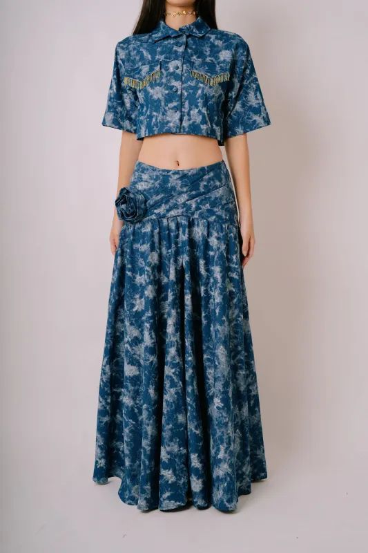 Tie Die Maxi skirt sold by Folklore Shop