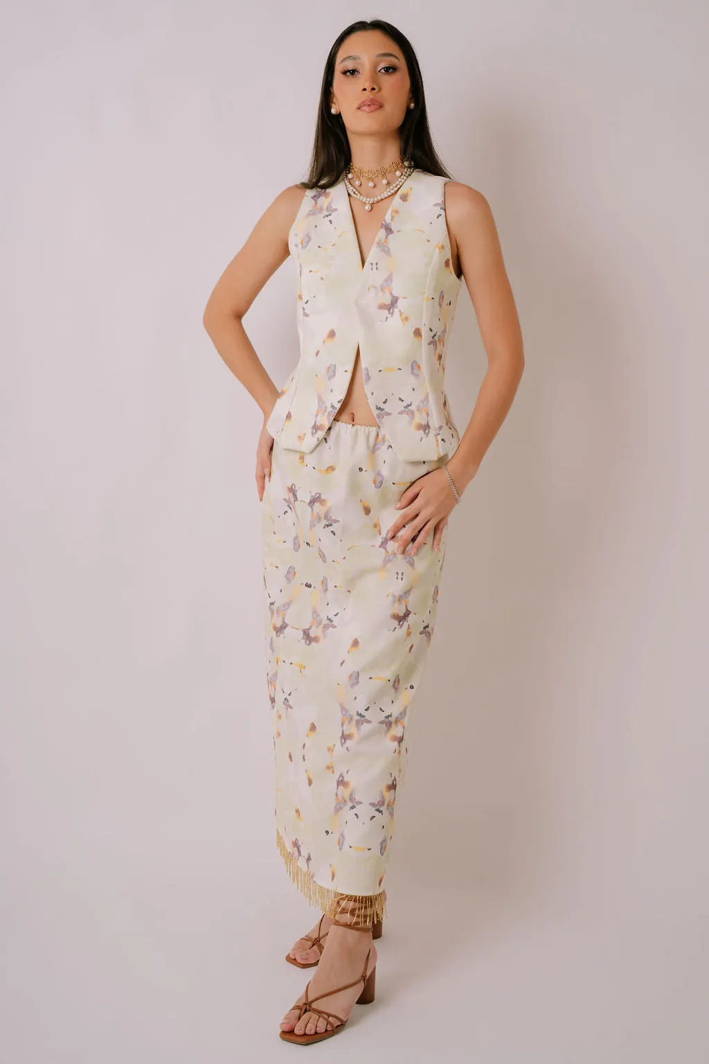 Camellia Beaded Midi Skirt sold by Folklore Shop product image thumbnail 2