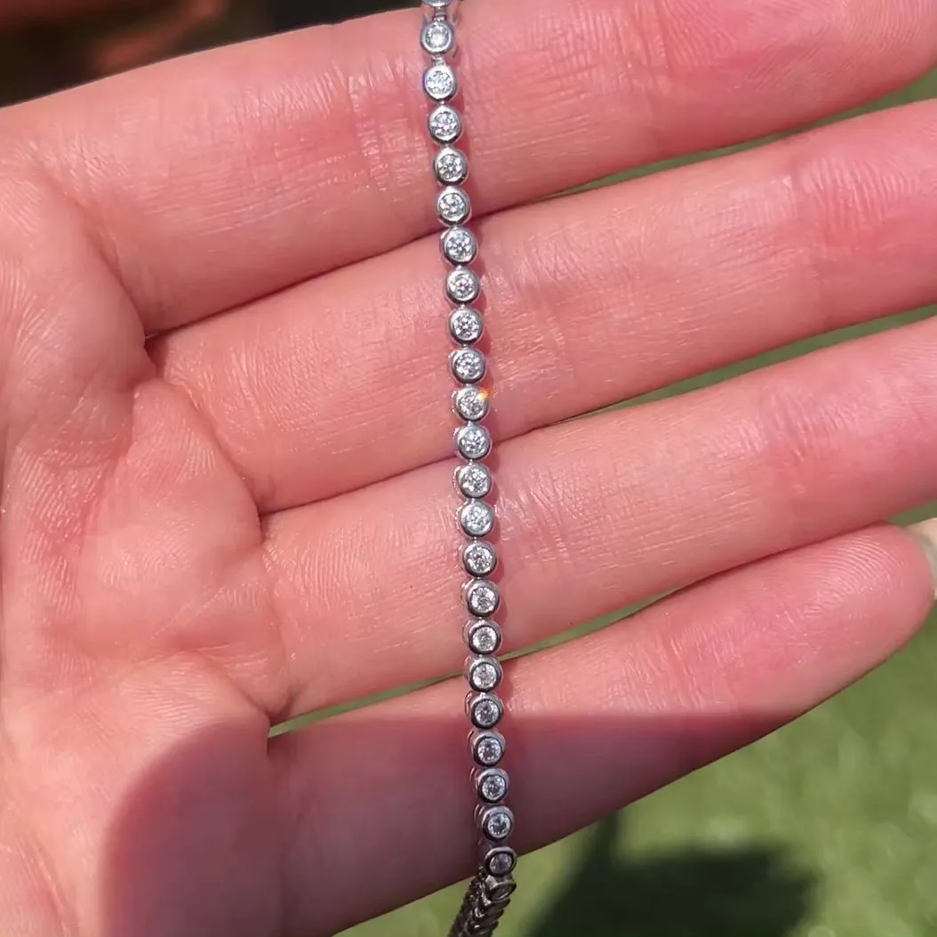 THE “POPPY” 2MM BEZEL TENNIS BRACELET sold by Folklore Shop product image thumbnail 4