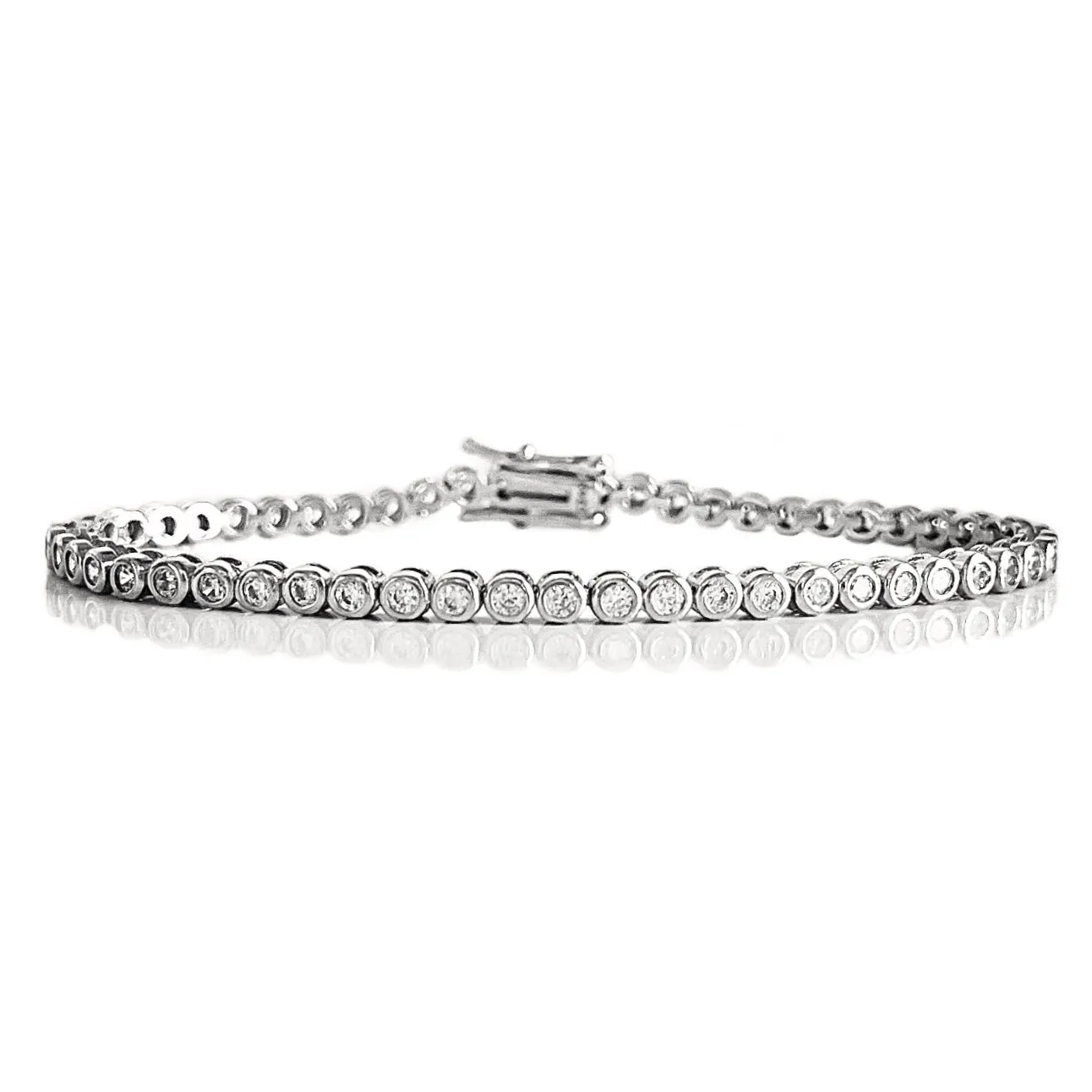 THE “POPPY” 2MM BEZEL TENNIS BRACELET sold by Folklore Shop