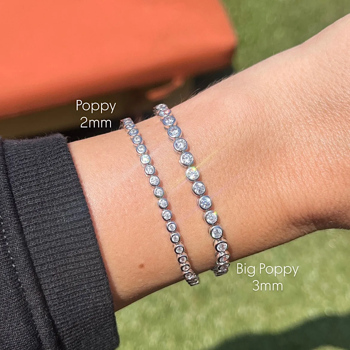 THE “POPPY” 2MM BEZEL TENNIS BRACELET sold by Folklore Shop product image thumbnail 5