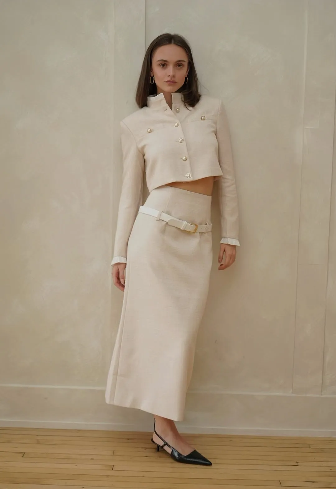 Lily Tweed Midi Skirt sold by Folklore Shop product image thumbnail 2