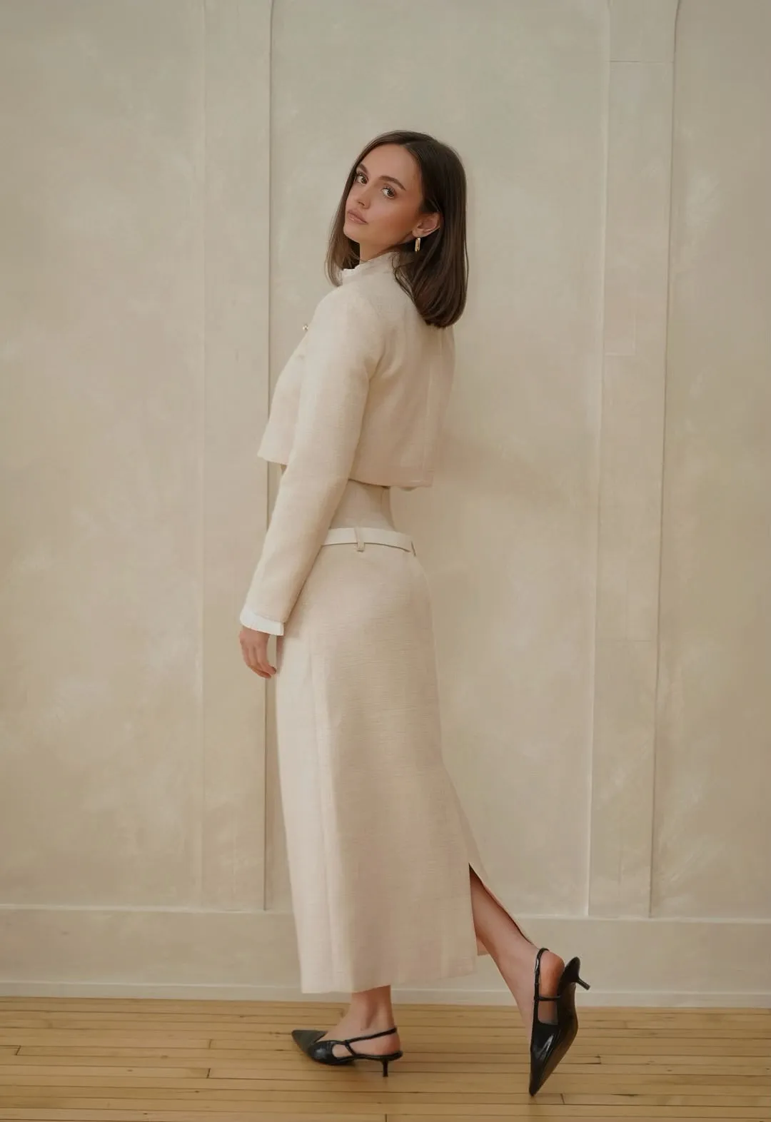 Lily Tweed Midi Skirt sold by Folklore Shop product image thumbnail 4