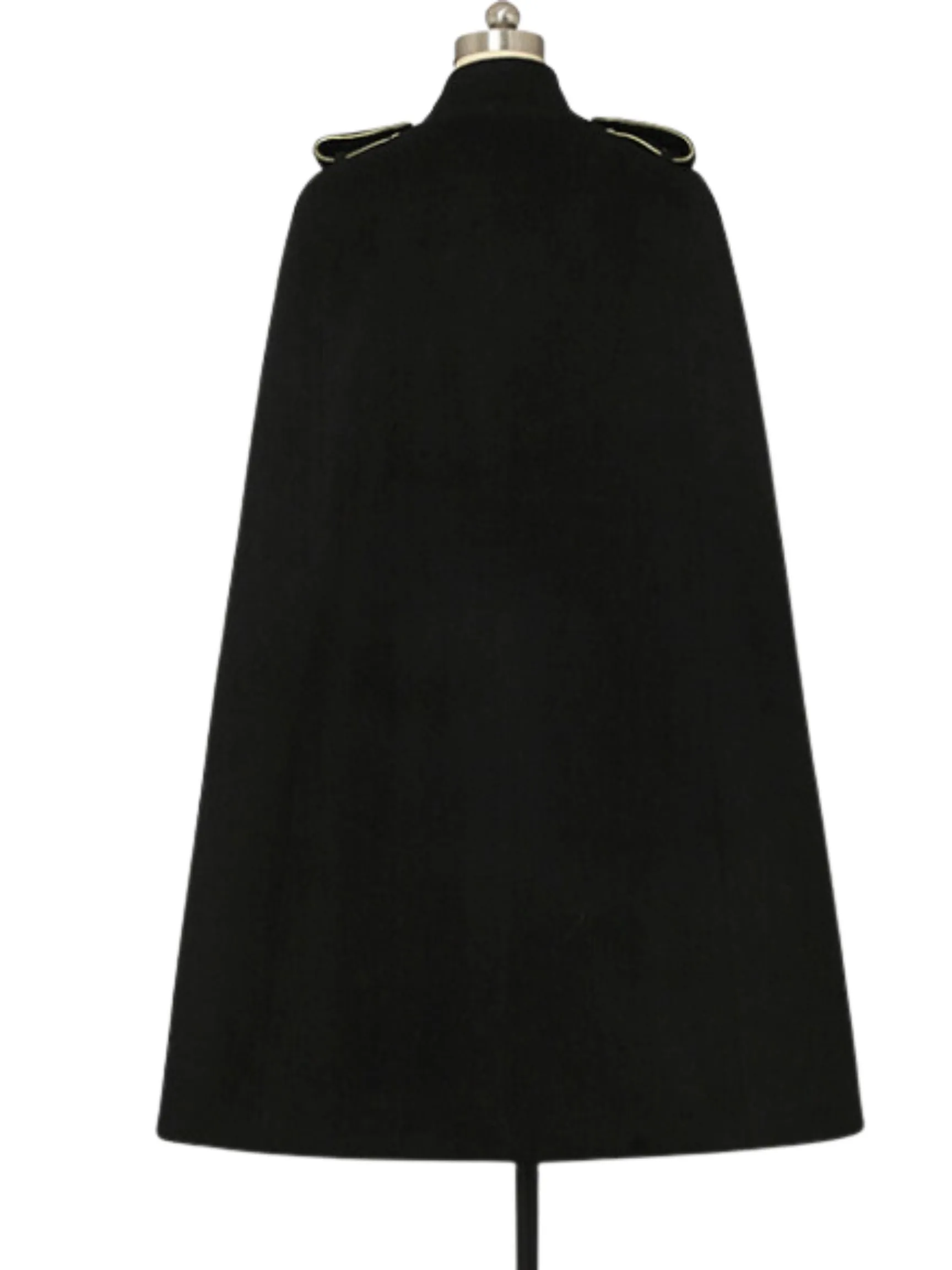 Wool Turtlenecked Black Cape sold by Folklore Shop product image thumbnail 3