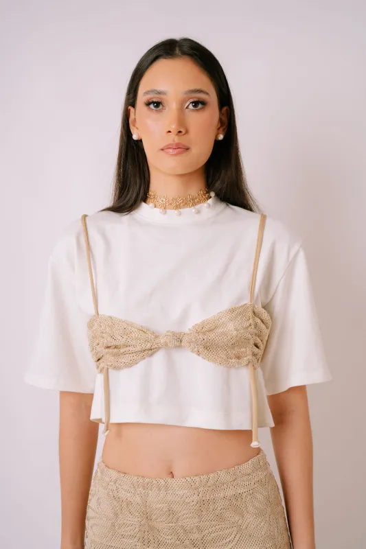 Cropped Lace Bikini T-Shirt sold by Folklore Shop