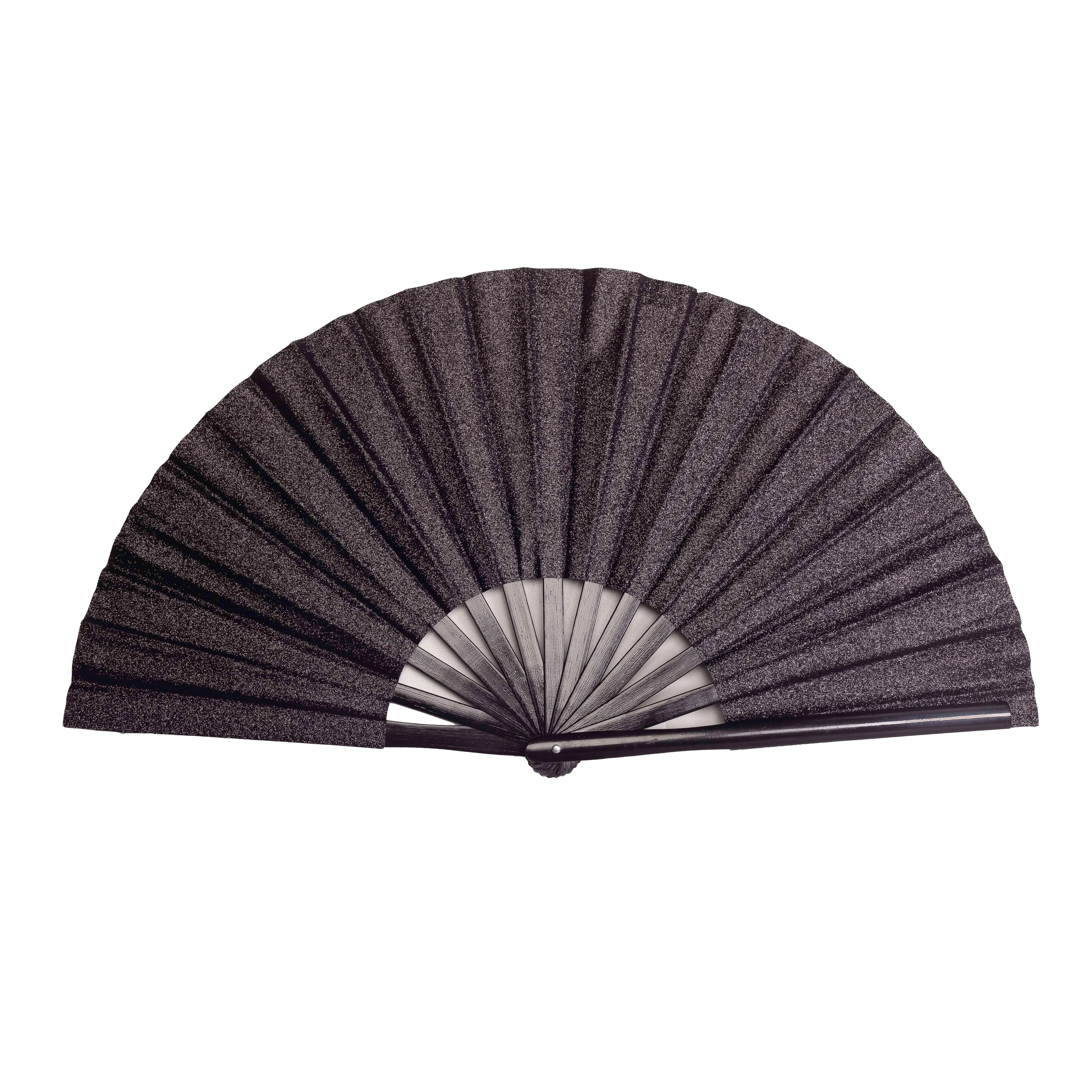 Auryana Black Glitter Clack Fan sold by Folklore Shop